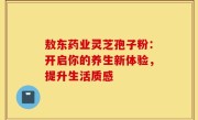 敖东药业灵芝孢子粉:开启你的养生新体验,提升生活质感