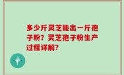 多少斤灵芝能出一斤孢子粉？灵芝孢子粉生产过程详解？