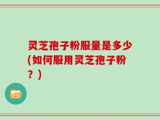 灵芝孢子粉服量是多少(如何服用灵芝孢子粉？)
