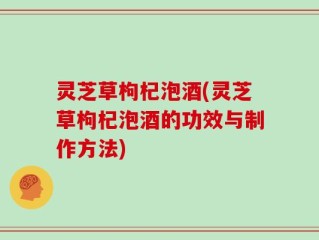 灵芝草枸杞泡酒(灵芝草枸杞泡酒的功效与制作方法)
