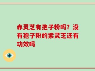 赤灵芝有孢子粉吗？没有孢子粉的紫灵芝还有功效吗