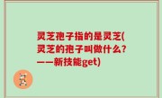 灵芝孢子指的是灵芝(灵芝的孢子叫做什么？——新技能get)
