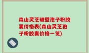 森山灵芝破壁孢子粉胶囊价格表(森山灵芝孢子粉胶囊价格一览)