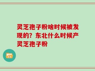 灵芝孢子粉啥时候被发现的？东北什么时候产灵芝孢子粉