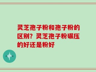 灵芝孢子粉和孢子粉的区别？灵芝孢子粉碾压的好还是粉好