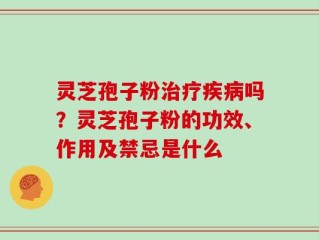 灵芝孢子粉治疗疾病吗？灵芝孢子粉的功效、作用及禁忌是什么