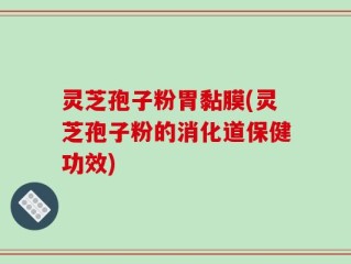 灵芝孢子粉胃黏膜(灵芝孢子粉的消化道保健功效)