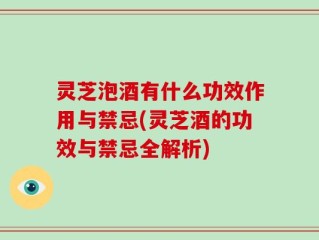 灵芝泡酒有什么功效作用与禁忌(灵芝酒的功效与禁忌全解析)