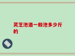 灵芝泡酒一般泡多少斤的