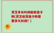 灵芝多长时间能收孢子粉(灵芝收获孢子粉需要多久时间？)