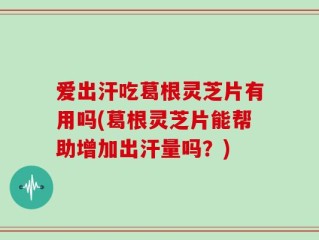 爱出汗吃葛根灵芝片有用吗(葛根灵芝片能帮助增加出汗量吗？)