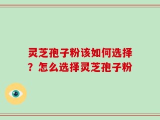 灵芝孢子粉该如何选择？怎么选择灵芝孢子粉