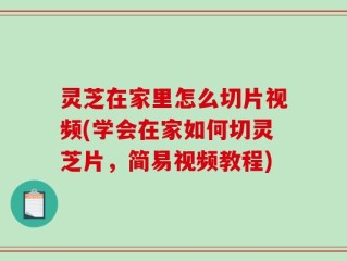 灵芝在家里怎么切片视频(学会在家如何切灵芝片，简易视频教程)
