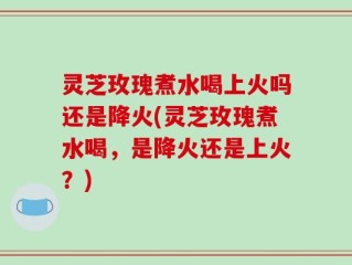 灵芝玫瑰煮水喝上火吗还是降火(灵芝玫瑰煮水喝，是降火还是上火？)