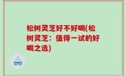松树灵芝好不好喝(松树灵芝：值得一试的好喝之选)