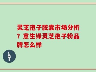 灵芝孢子胶囊市场分析？意生缘灵芝孢子粉品牌怎么样