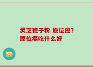 灵芝孢子粉 原位癌？原位癌吃什么好