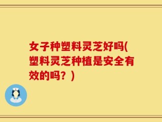 女子种塑料灵芝好吗(塑料灵芝种植是安全有效的吗？)