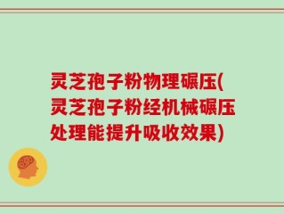 灵芝孢子粉物理碾压(灵芝孢子粉经机械碾压处理能提升吸收效果)