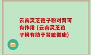 云南灵芝孢子粉对肾可有作用 (云南灵芝孢子粉有助于肾脏健康)