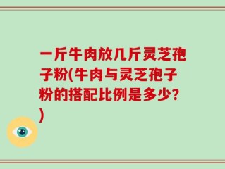 一斤牛肉放几斤灵芝孢子粉(牛肉与灵芝孢子粉的搭配比例是多少？)
