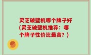 灵芝破壁机哪个牌子好(灵芝破壁机推荐：哪个牌子性价比最高？)
