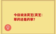 今日说法灵芝(灵芝：草药还是药草？