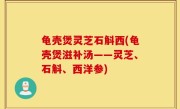 龟壳煲灵芝石斛西(龟壳煲滋补汤——灵芝、石斛、西洋参)