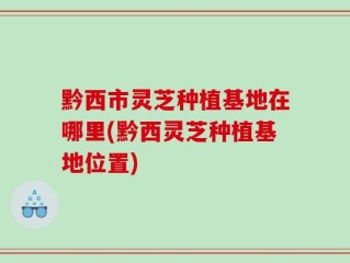 黔西市灵芝种植基地在哪里(黔西灵芝种植基地位置)
