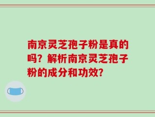南京灵芝孢子粉是真的吗？解析南京灵芝孢子粉的成分和功效？