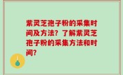 紫灵芝孢子粉的采集时间及方法？了解紫灵芝孢子粉的采集方法和时间？