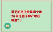灵芝的孢子粉是哪个地方(灵芝孢子粉产地在哪里？)