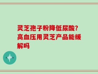 灵芝孢子粉降低尿酸？高血压用灵芝产品能缓解吗