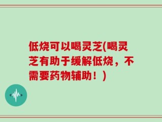 低烧可以喝灵芝(喝灵芝有助于缓解低烧，不需要药物辅助！)