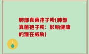肺部真菌孢子粉(肺部真菌孢子粉：影响健康的潜在威胁)