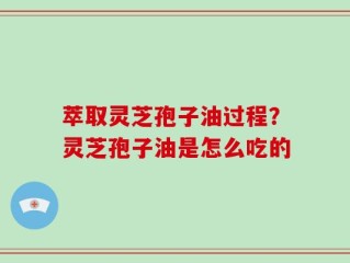 萃取灵芝孢子油过程？灵芝孢子油是怎么吃的