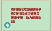 农科院的灵芝破壁孢子粉(农科院成功破壁灵芝孢子粉，助力健康生活)