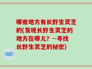 哪些地方有长野生灵芝的(发现长野生灵芝的地方在哪儿？--寻找长野生灵芝的秘密)