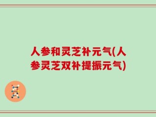 人参和灵芝补元气(人参灵芝双补提振元气)