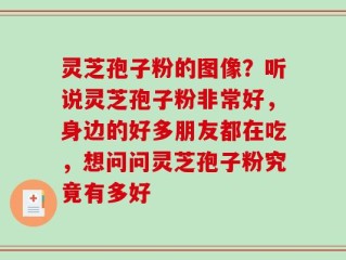 灵芝孢子粉的图像？听说灵芝孢子粉非常好，身边的好多朋友都在吃，想问问灵芝孢子粉究竟有多好