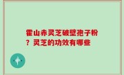 霍山赤灵芝破壁孢子粉？灵芝的功效有哪些