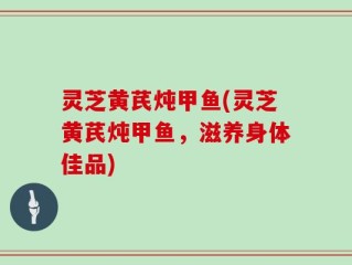 灵芝黄芪炖甲鱼(灵芝黄芪炖甲鱼，滋养身体佳品)