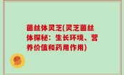 菌丝体灵芝(灵芝菌丝体探秘：生长环境、营养价值和药用作用)