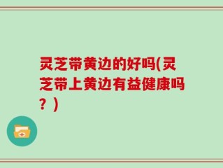 灵芝带黄边的好吗(灵芝带上黄边有益健康吗？)
