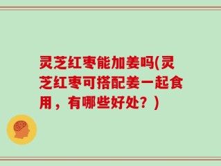 灵芝红枣能加姜吗(灵芝红枣可搭配姜一起食用，有哪些好处？)