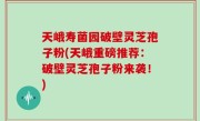 天峨寿菌园破壁灵芝孢子粉(天峨重磅推荐：破壁灵芝孢子粉来袭！)