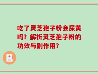 吃了灵芝孢子粉会尿黄吗？解析灵芝孢子粉的功效与副作用？