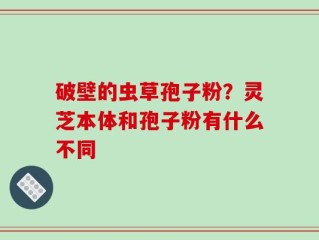 破壁的虫草孢子粉？灵芝本体和孢子粉有什么不同