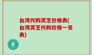 台湾代购灵芝价格表(台湾灵芝代购价格一览表)