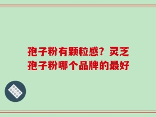 孢子粉有颗粒感？灵芝孢子粉哪个品牌的最好